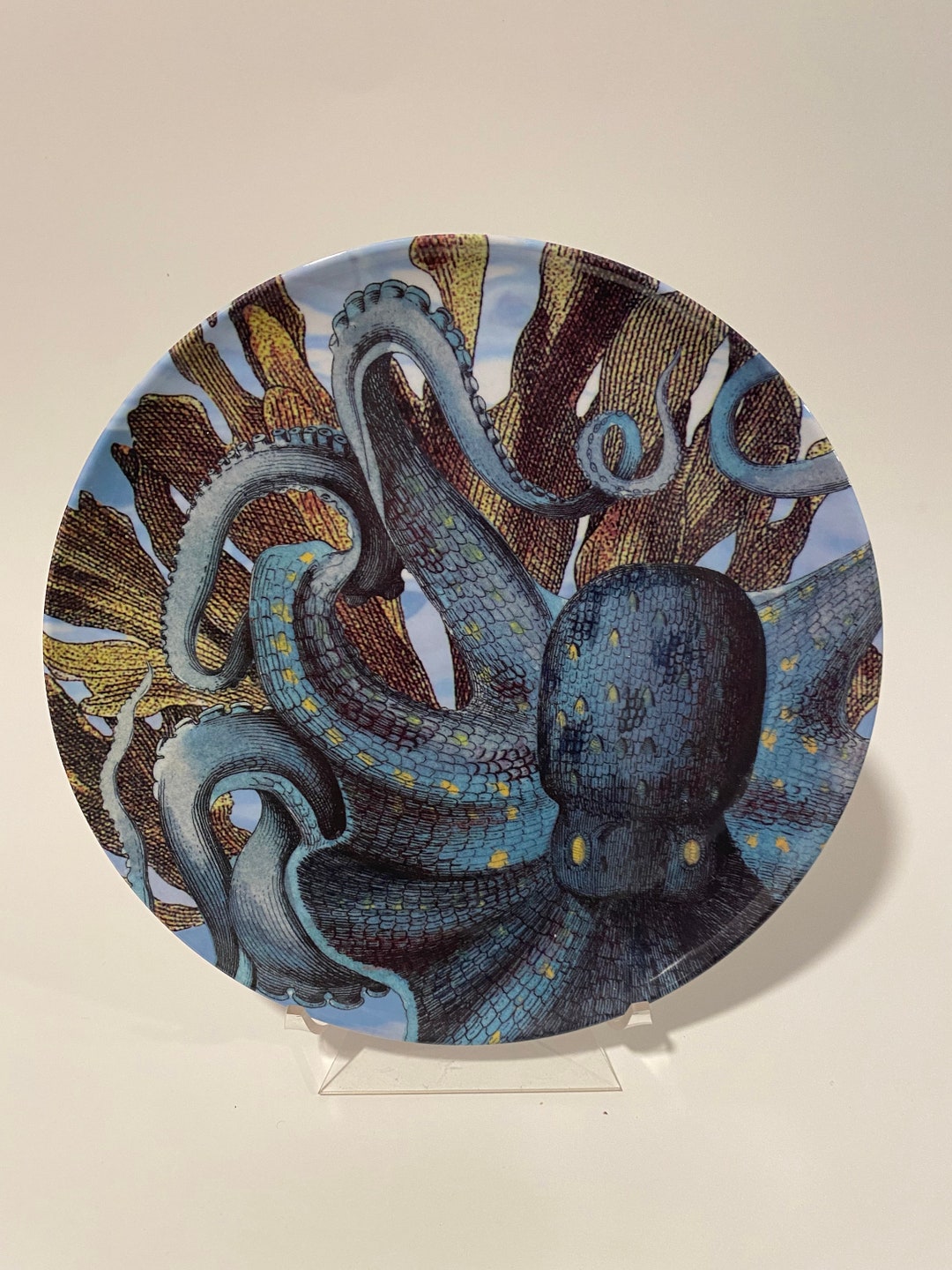 Octopus crustacean 10 Melamine Plate Etsy