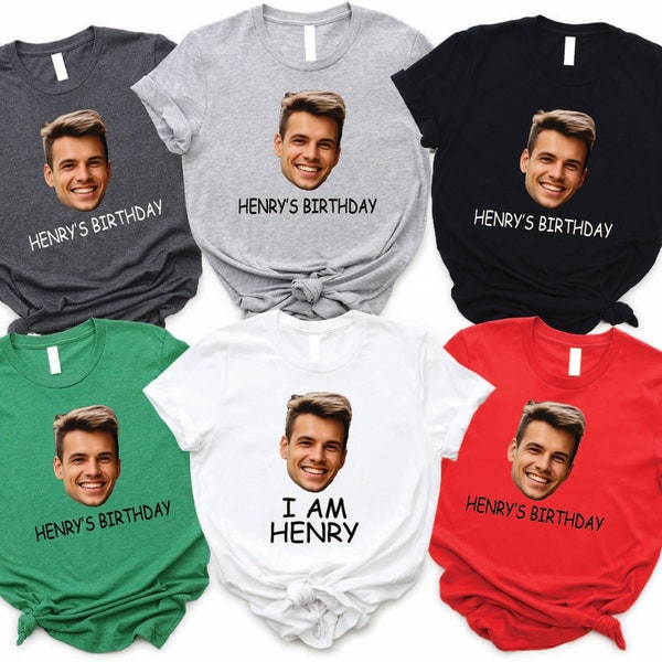 Custom Face Birthday Shirt, Birthday Photo Shirt, Custom Photo Shirt, Birthday Party Group Shirt, Funny Birthday Matching Shirt, Face Shirt