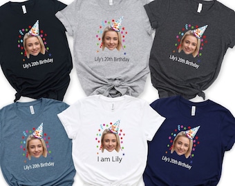 Funny Custom Face Birthday Shirt, Birthday Photo Shirt, Custom Photo Shirt, Birthday Party Group Shirt, Funny Birthday Matching, Face Shirt