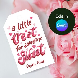 Printable Valentine’s Day Gift Tags, Valentine Gift Labels for Treat Bags, Classroom Favor Tags, School Valentines