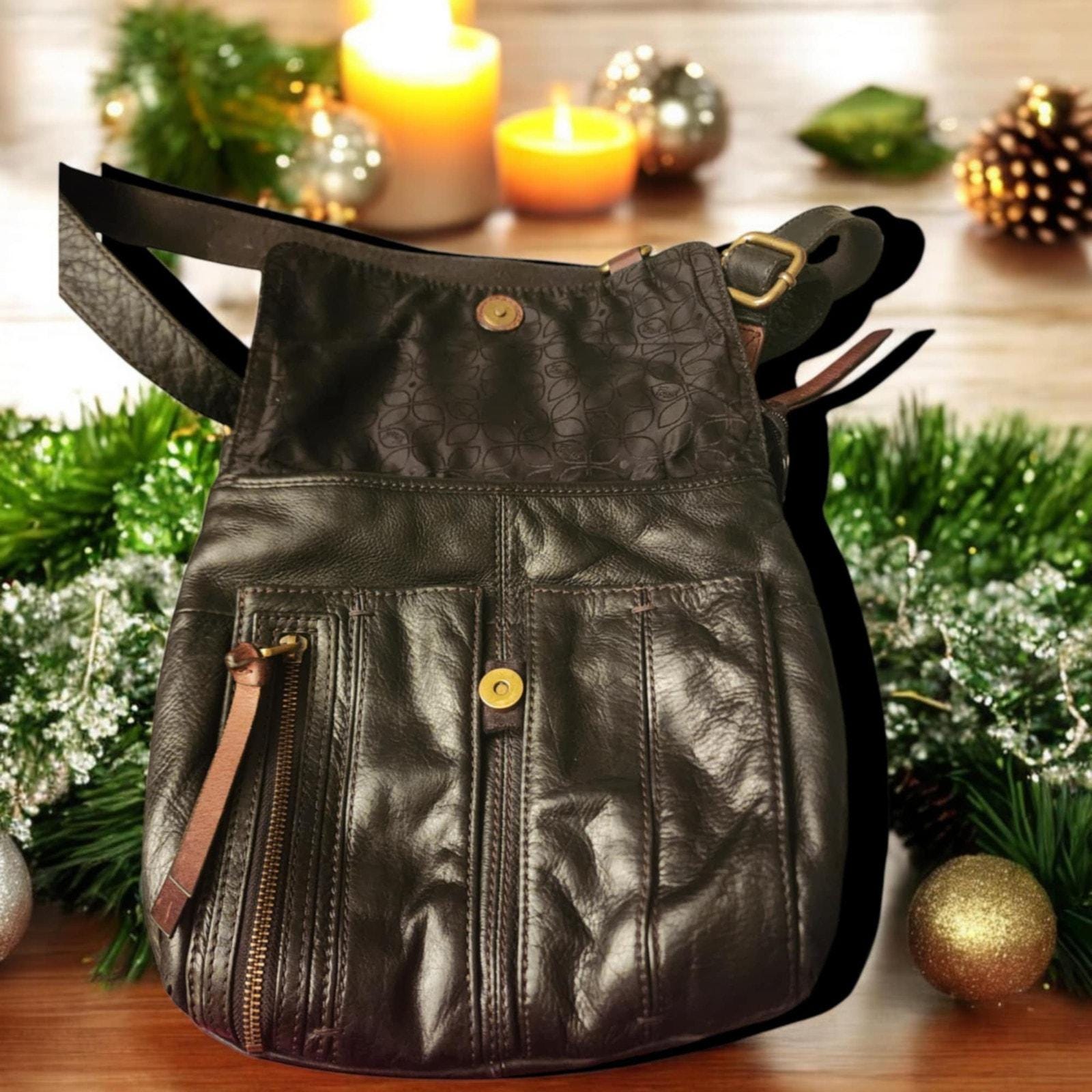Vintage Fossil Morgan Traveler Black Soft Leather Organizer