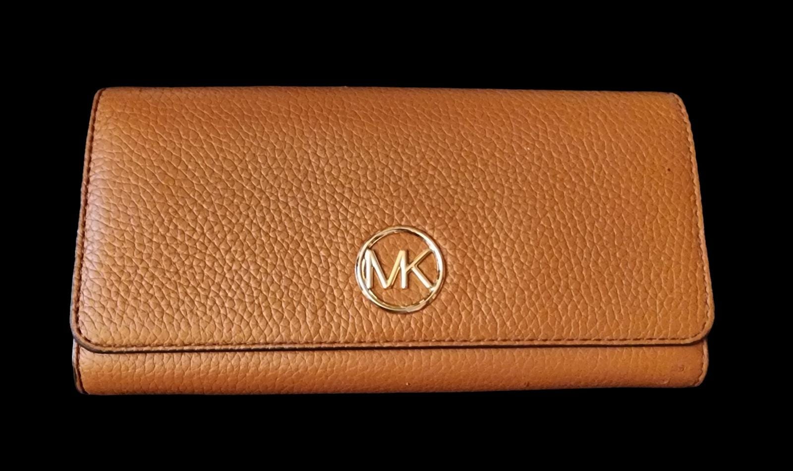 Michael Kors Fulton Flap Leather Wallet Brown - Etsy