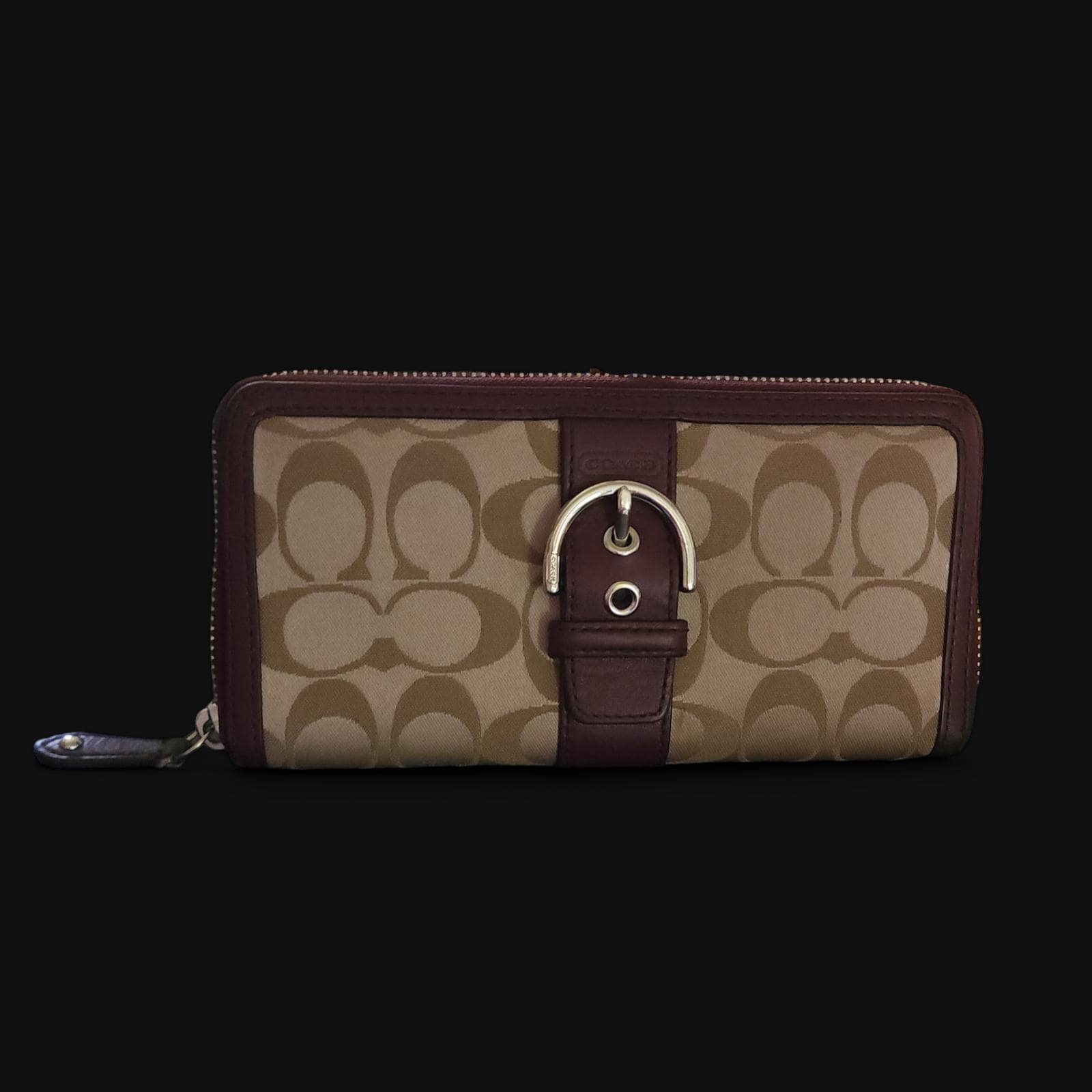 コーチ シグネチャー キャンベル バックル アコーディオン ジップアラウンド ウォレット - Etsy 日本