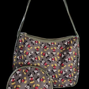 Disney Mickey Mouse bag with matching cosmetic bag in olive green