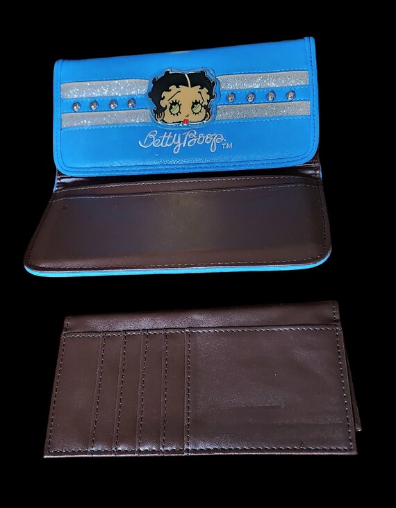 Betty Boop blue and silver leather wallet - image 5