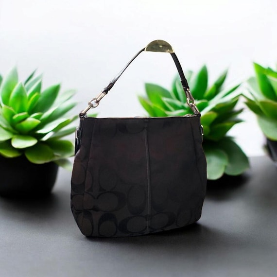 美品✨vintage coach old shoulder bag BLACK Extremely Rare Made In USA Old Coach 9988 Shoulder Bag Black