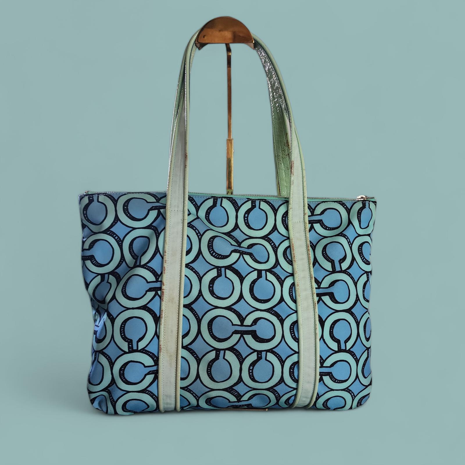 コーチ 14983 トートバッグ ブルー COACH 3Dオプアートグラム