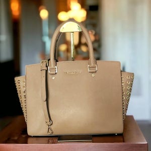 Michael Kors Selma Saffiano Leather Satchel Shoulder Bag