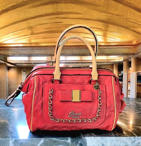 Guess pink quilted bag online