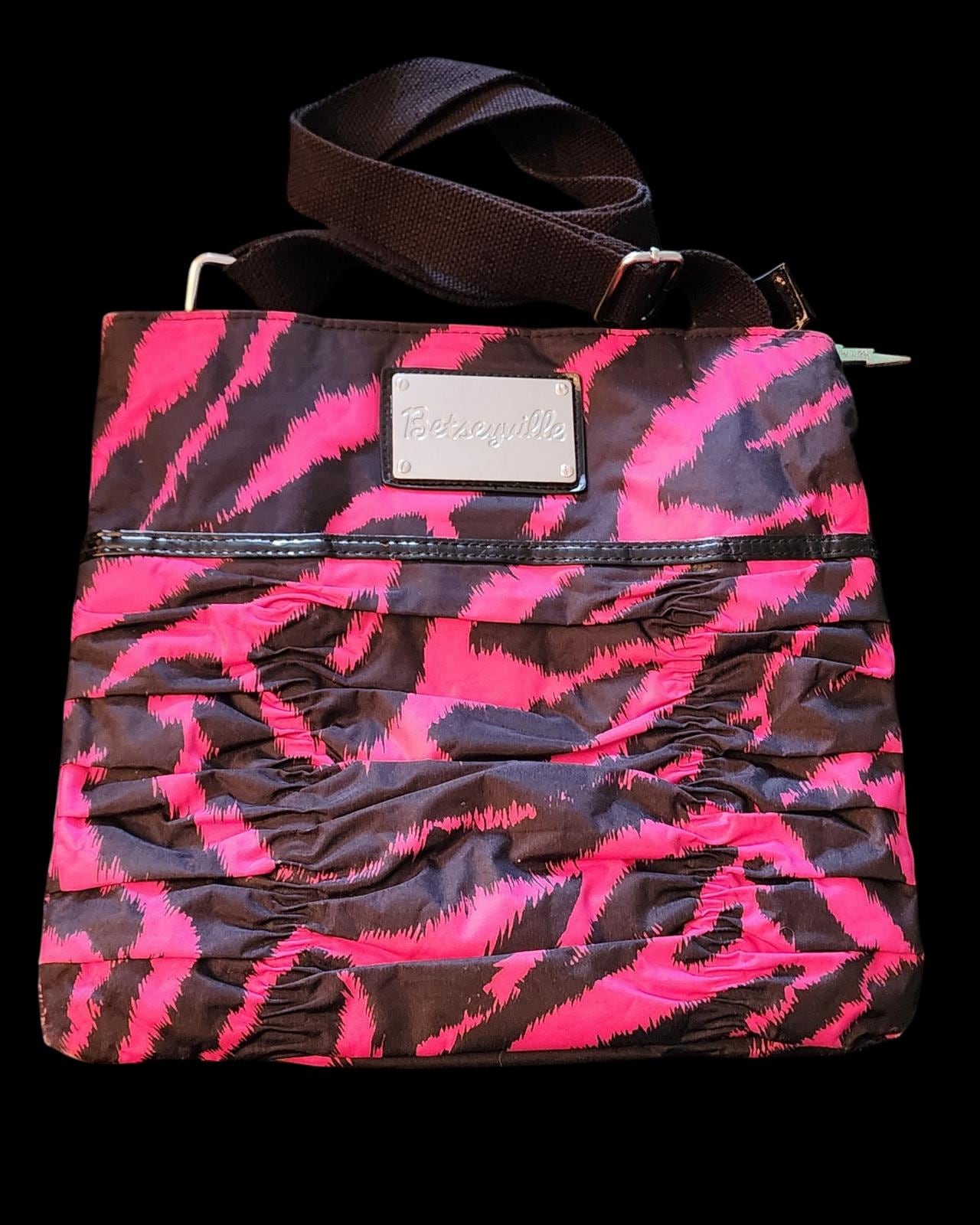 NWT Betsey Johnson Telephone Zebra Stripe Backpack Betsey Johnson Large Strawberry Print Clear Backpack  main image 2