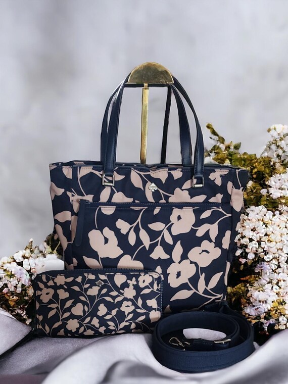Kate Spade Jae Garden Vine Nylon Satchel With Matching Wallet - Etsy