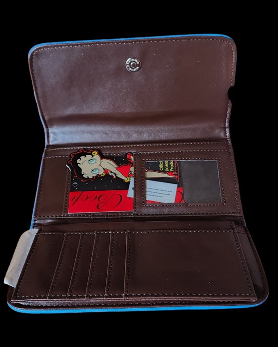 Betty Boop blue and silver leather wallet - image 7