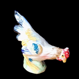 Vintage Ceramic Rooster Salt shaker Japan Stamp