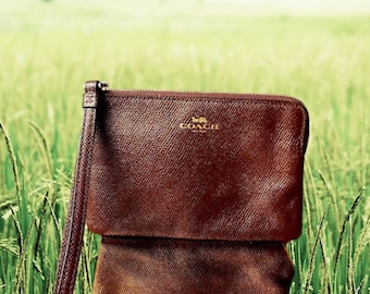 Vintage Coach Legacy Wallet Tan Brown Leather 65th Anniversary