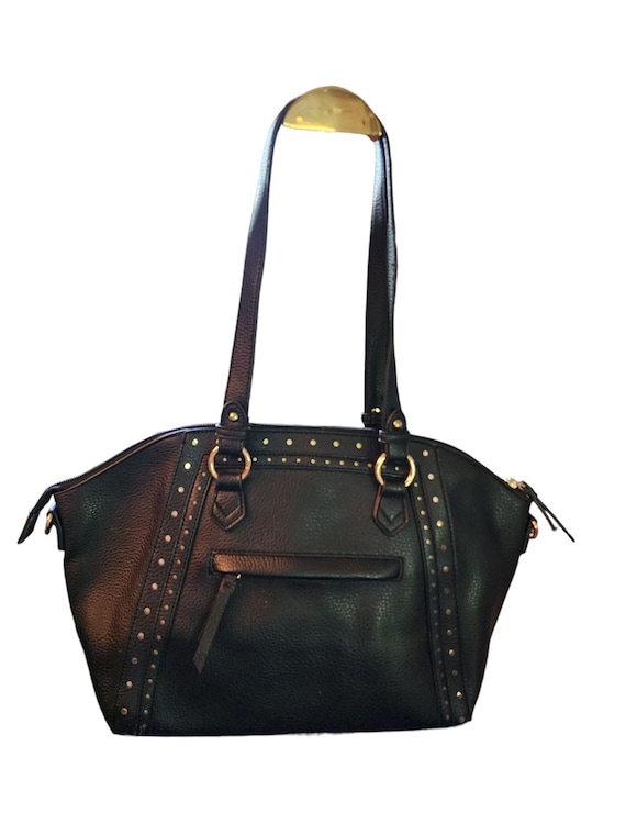 Jessica Simpson Black Faux Leather Shoulder Bag With Matching