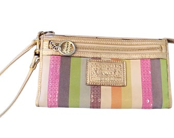 Vintage Coach Poppy heritage wallet wristlet