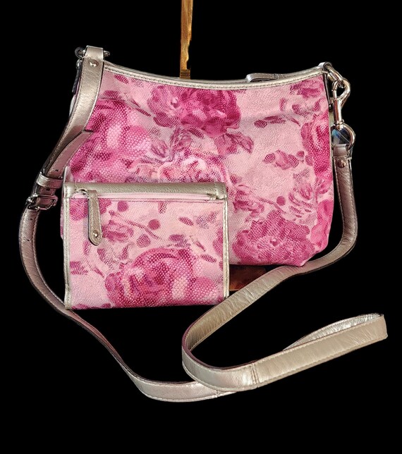 Vintage Limited Edition Coach Small Floral Rose M… - image 2