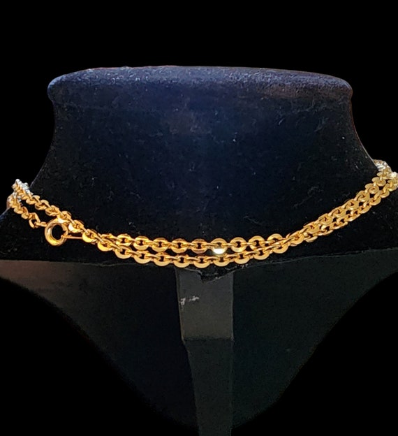 Vintage gold tone chain necklace - image 4