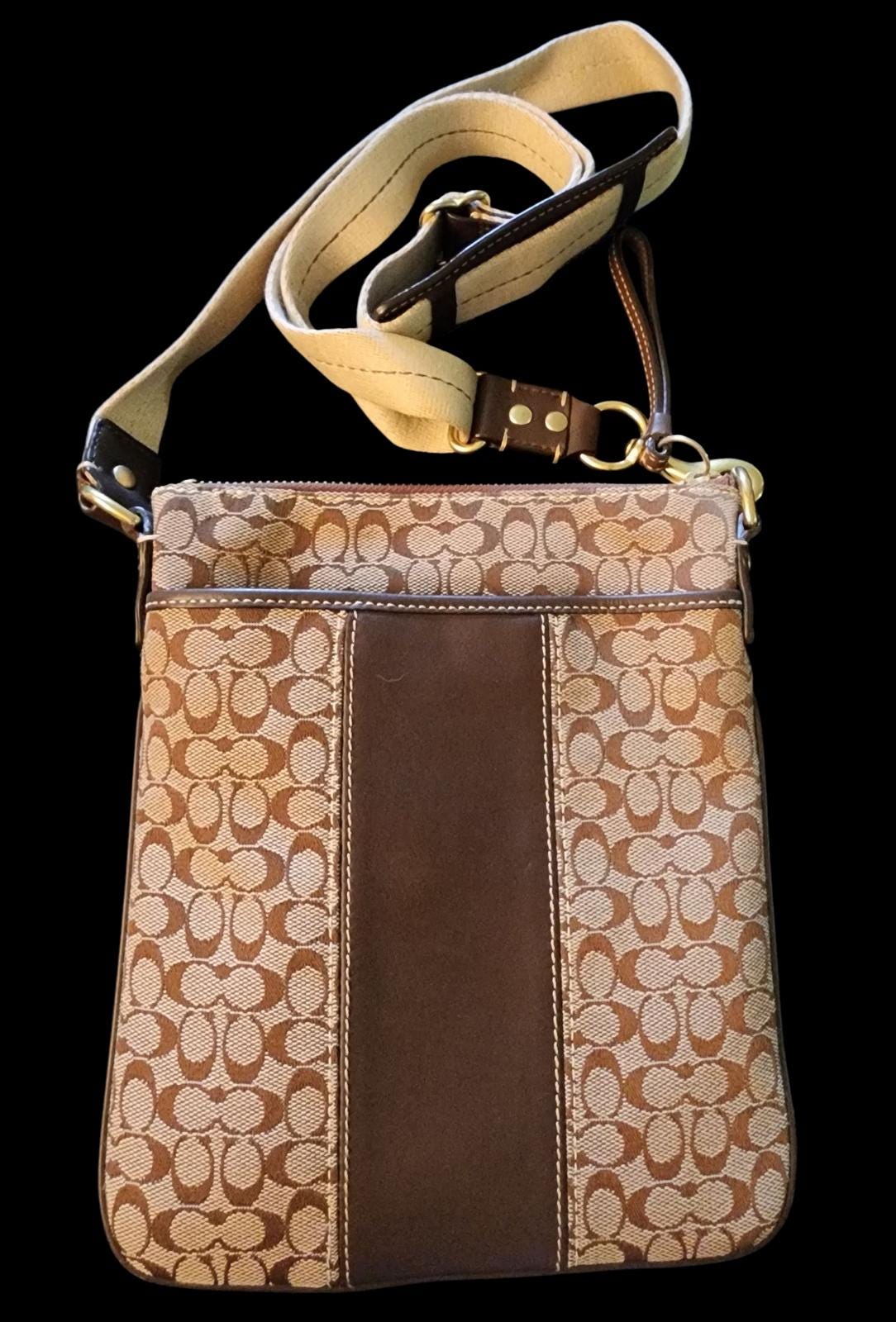 Coach Dual Zip Signature Canvas Crossbody