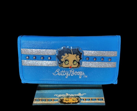 Betty Boop blue and silver leather wallet - image 1