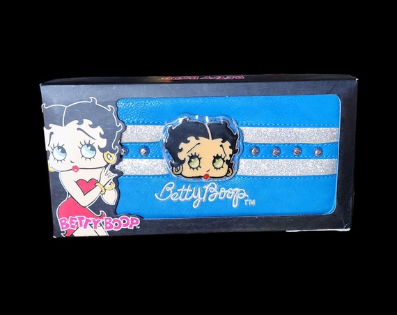 Betty Boop blue and silver leather wallet - image 6