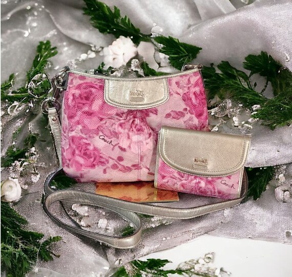 Vintage Limited Edition Coach Small Floral Rose M… - image 1