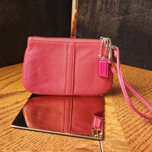 Coach, Bags, Neon Pink Coach Wristlet Only