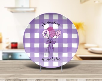 Personalized birthday plate for girls|Celebration plate|Custom name celebration plate|Keepsake gift|Birthday tradition plate|Celebrate her
