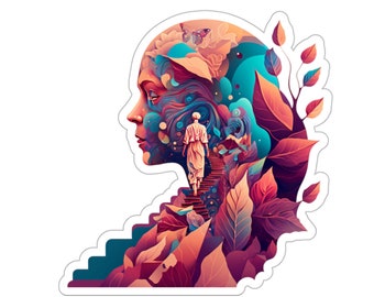 Strong Woman Sticker | Mental Health Sticker | Laptop Sticker | Mental Health Awareness | Positivity | Beautiful Sticker