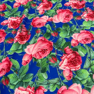 6 Color Rose Pattern Crepe  Fabric-Highquality Fabric- -Free Delivery