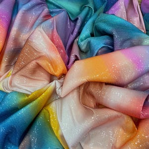 Ombre paillettenstof - flexibele stof voor avondjurken