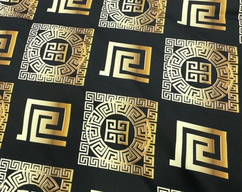 Baroque Pattern Crepe Fabric, Highquality Fabric-(printed on the desired fabric - crepe-linen-chiffon-satin)lr