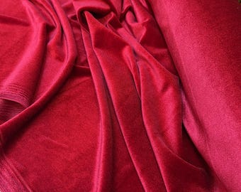 Silky Velvet Fabric: 2-Way Stretch Polyester Spandex - 59" Wide