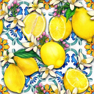 Lemon Pattern Crepe Fabric: Silky Dress Fabric