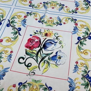 Luxury İtalian Pattern Silky Crepe Fabric- Panel Design-ala