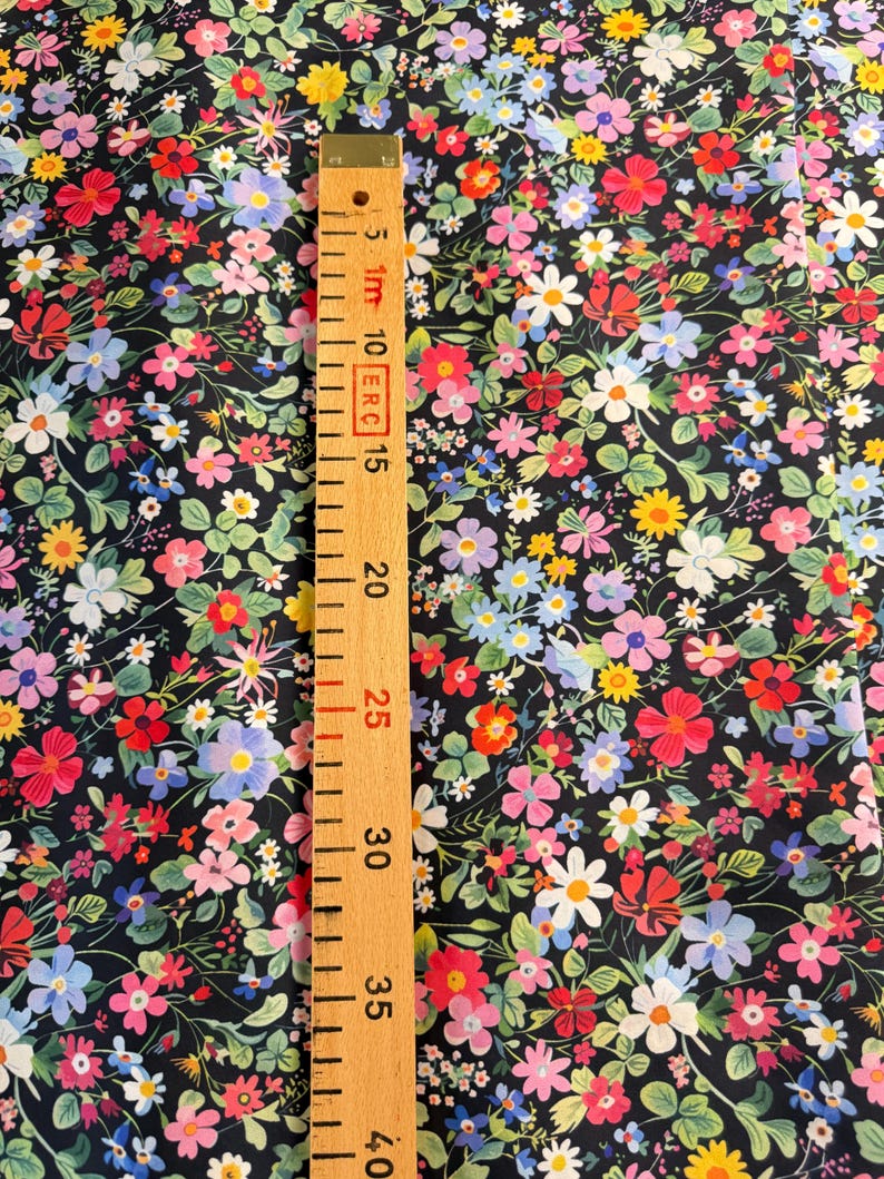 Mini Floral Silky Satin Fabric by the Yard - Etsy