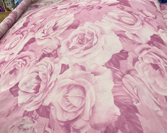 Pink Roses Chiffon Fabric by the yard