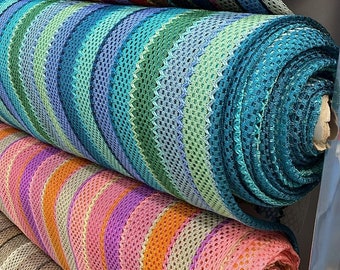 Mesh Knit Jersey Fabric-Fabric by the yard - nv