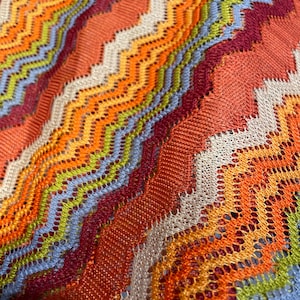 Knitted Fabric Multicolor Zigzag Design Awesome Cool-Dress-Pants Style Elegance--mb