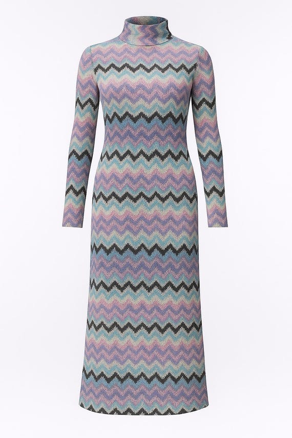 knit dress fabric Zigzag Jersey by the Yard, Flexible Fabric Witch Robe