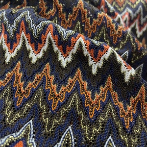 Lurex Knitted Fabric: Zigzag Design (1.64 Yard)