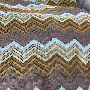 in Earth Tones Knitted Fabric Zigzag Design Awesome Cool-Dress-Pants Style Elegance-cnp