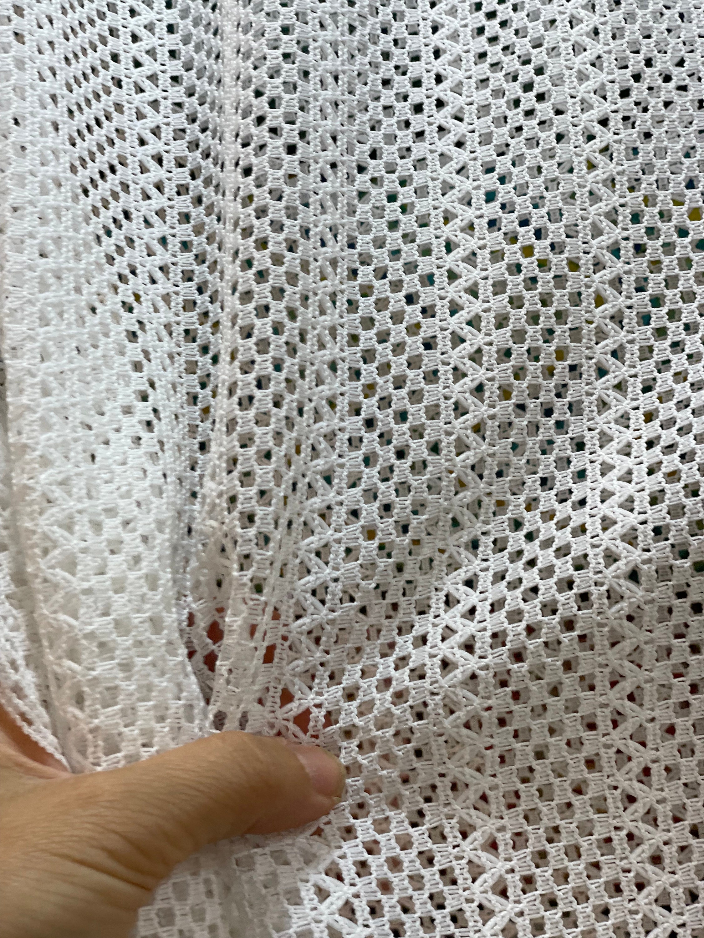 Mesh Knit Fabric by the Yard , Flexible Ecru Fabric - Dressing