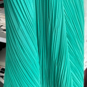 Pleated Satin Fabric: Shiny Polyester Crepe, 1.6 Yard Wide