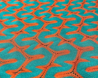 Knitted Fabric Orange-Green Awesome Cool-Dress-Pants Style Elegance