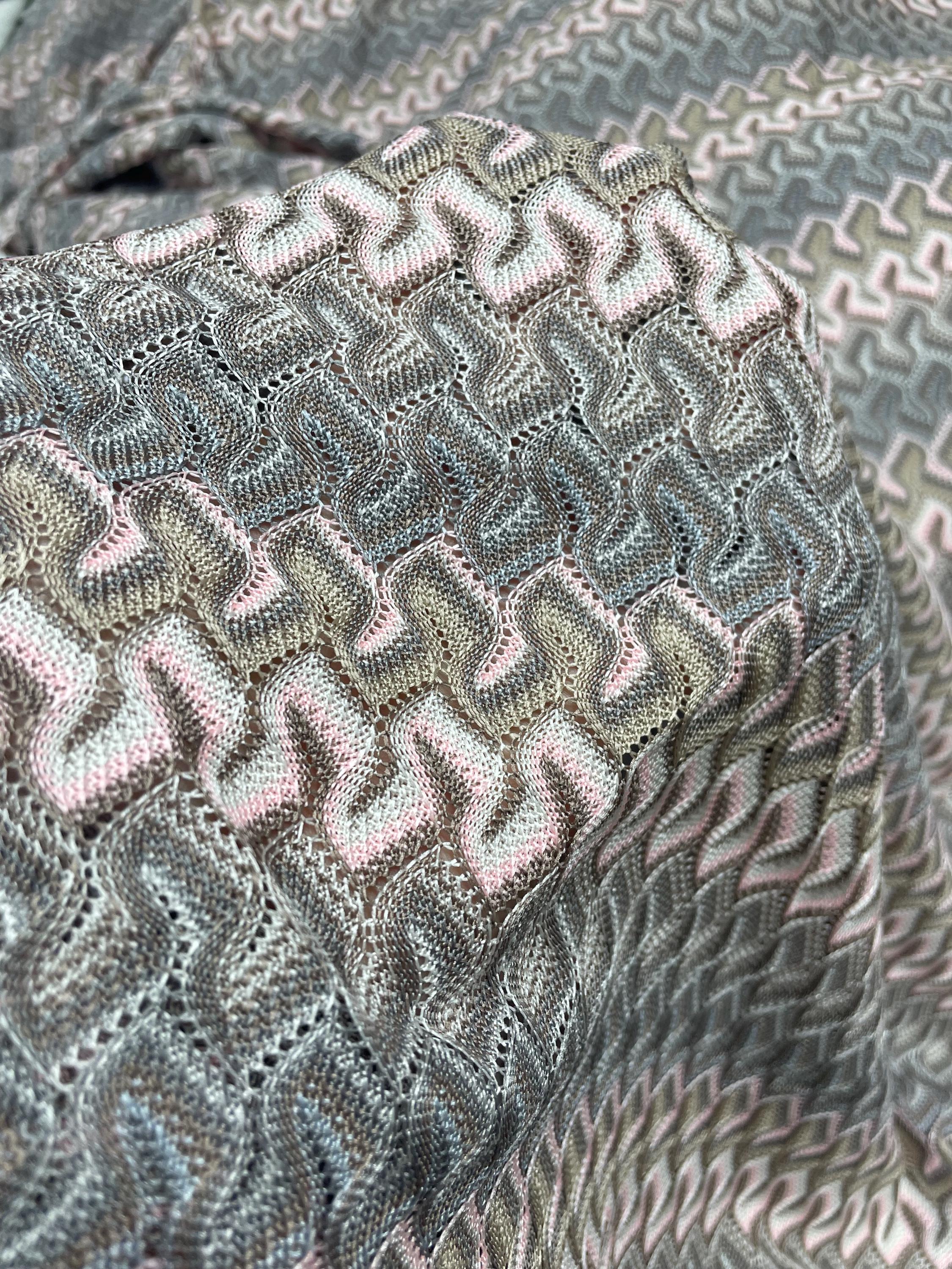 Knitted Fabric  Zigzag Design Awesome Cool-Dress-Pants Style Elegance-mb