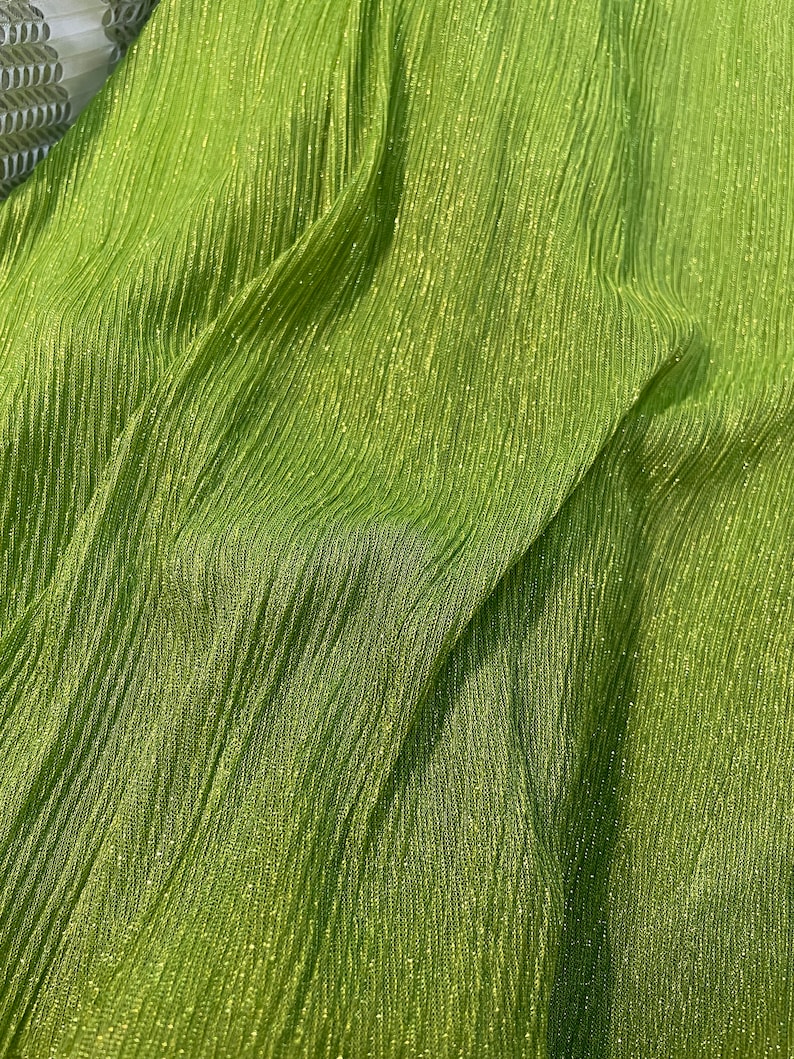 Pleated Moonlight Fabric: Shiny Metallic Crinkle - Costume, Gown, Dress ...