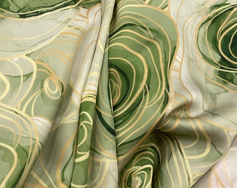 Floral Pattern Silky Satin Fabric, A Very Elegant Pattern- (Possibility to print on any fabric)lr