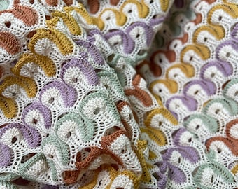 Knit Jersey  Fabric , Brown Beige Fabric , By the yard -nv