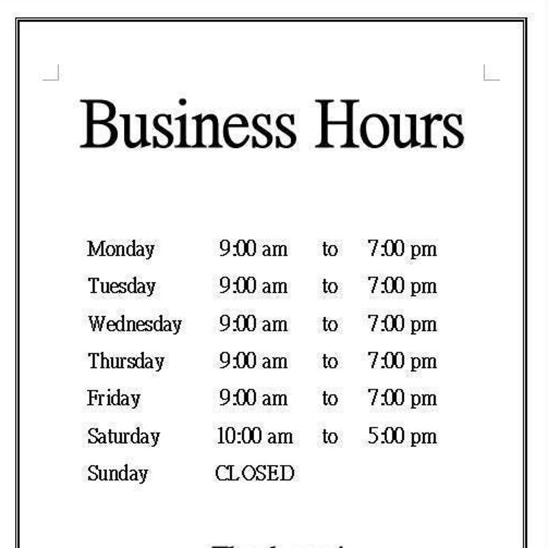 Holiday Hours Sign Template Etsy